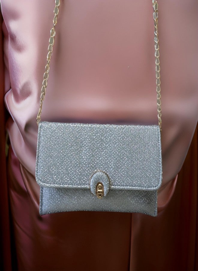 Tinth Styles Unique Women Clutches/Sling bag (Silver) - Image 4